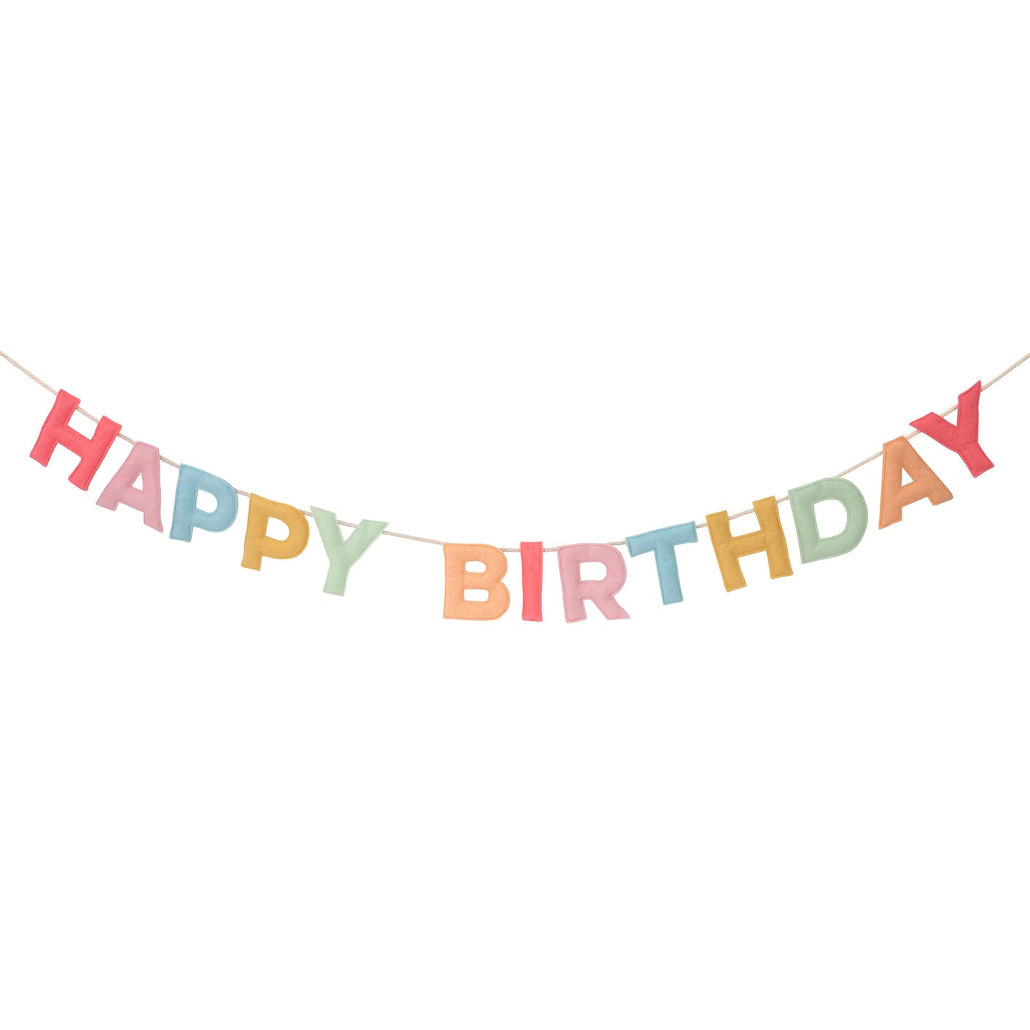 Meri Meri Felt Happy Birthday Garland (3.2m with excess cord - Pack of 1)