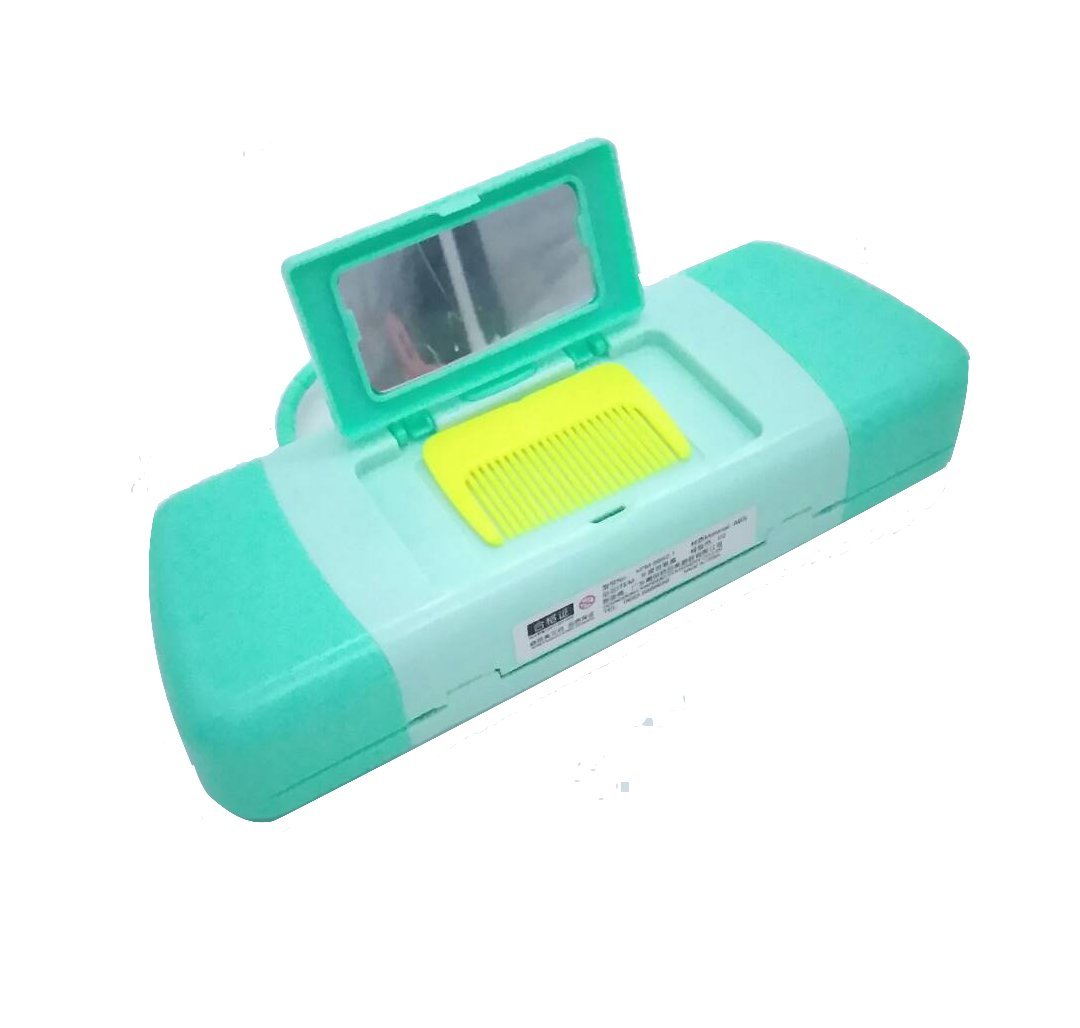 Generic Pencil Box With Hidden Comb And Mirror  Multi Color