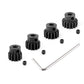 Hobbypark Metal Steel Mod 1 Pinion Gear Set 5Mm Shaft Hole 13T 14T 15T 16T Motor Gears Kit For Rc Car (4-Pack)