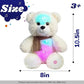 Cuteoy Musical Plush Polar Bear Stuffed Animal Glowing LED Light-up Nightlight Toys Singing Lullabies Birthday Christmas Plushie