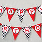 Race Car Birthday Banner Pennant