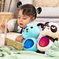 B. toys Baby Soothing Plush Dog - Glowing Tummy with Lights & Sounds, Twinkle Tummies, Small, Multicolor, 6 Months +