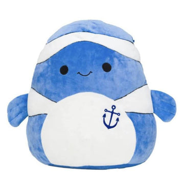Squishmallow Official Kellytoy Collectible Sea Life Squad Squishy Soft Animals Ocean Fish Creatures (Blue/White, Ricky Clownfish, 8 Inch)