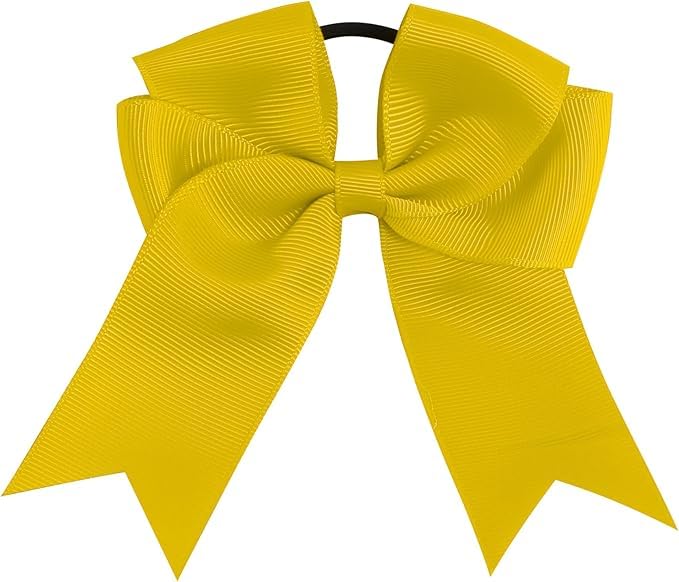 Lmyove Classic Yellow 5-Piece Cheerleading Set For Kids - Includes Top, Skirt, Pom Poms, Headband, And Socks,10-11Y