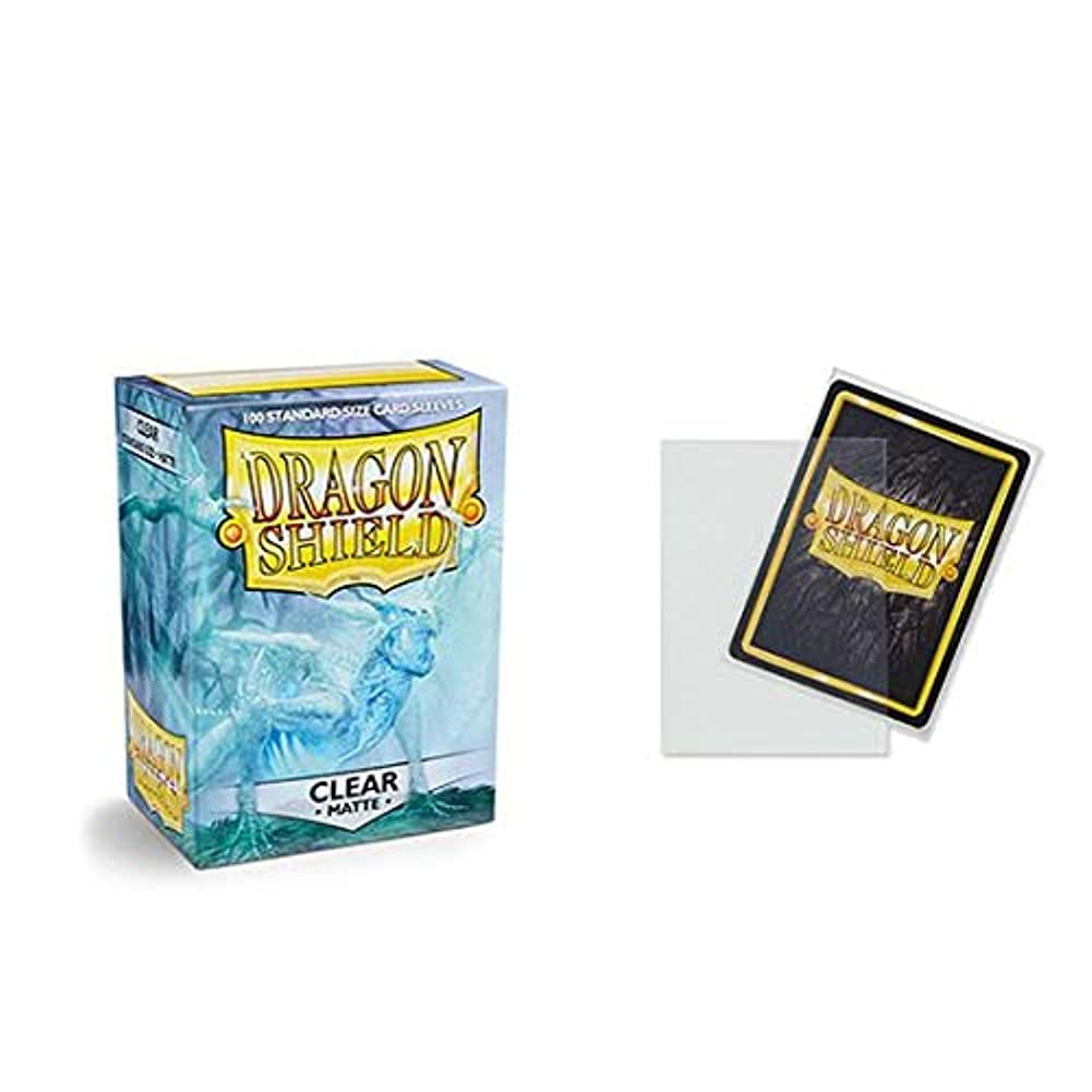 Dragon Shield Card Sleeve, Matte, Clear, 100Ct (Polypropylene), For 63X88 Mm Cards, Superior Handling, Pvc-Free, Archival Safe,