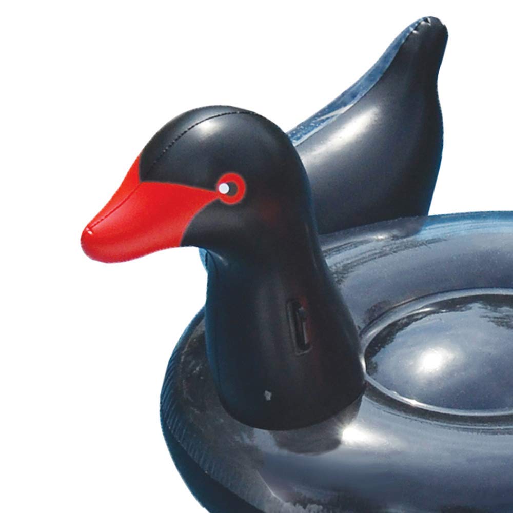 Swimline 90628 Giant Black Swan Inflatable Ride-On Pool Float Large