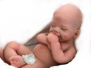 Dangtpor 16' Realistic Newborn Silicone Baby Doll - 4.4 Lbs, 3D Painted Skin, Visible Veins, Weighted Sleeping Girl