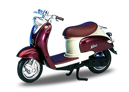 Welly Die Cast Motorcycle, 1:18 Scale Copper Yamaha 1999 Vino YJ50R, Metal Model for Unisex Children