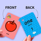 Toddler Number Kids Flash Cards,No.123 Sight Words with Pictures Flash Cards for Toddler,Kindergarten Learning Cards for Kids,Ch