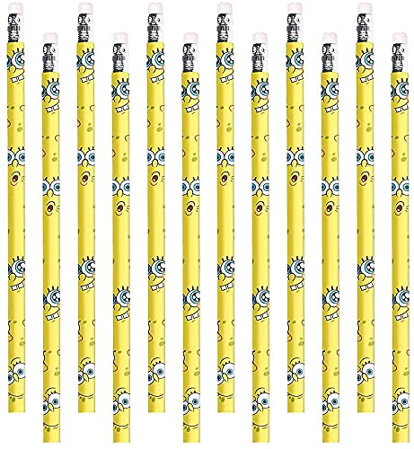 Spongebob Squarepants Birthday Party Favor Bundle for 8 Includes Loot Bags, Stickers, Pencils, Pencil Toppers