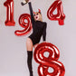 40 Inch Red 1 Balloon For First Birthday, Red One 1St Number Balloon Birthday Decorations, For Spiderman Micky Mouse Mario Birth