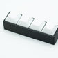 Four-Button Clicky Mechanical Switch Fidget Toy | Stim Toy, Stress Relief, Adhd (Black Base, White Keycaps)