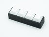 Four-Button Clicky Mechanical Switch Fidget Toy | Stim Toy, Stress Relief, Adhd (Black Base, White Keycaps)