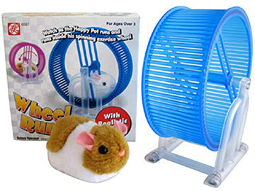 Abl Happy Hamster Pet With Wheel Runner Battery Operated Kid'S Toy