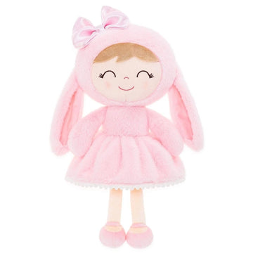 Gloveleya Baby Girl Gift Plush Bunny Dolls First Baby Doll Toddlers Rabbit Toy Bunny Gifts For Girl Pink 12 Inches