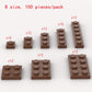 Classic Building Plate Assortment Pack, 100Pcs Brown Bulk Plates With 8 Size Building Plate Base Plate, Compatible With Lego Par