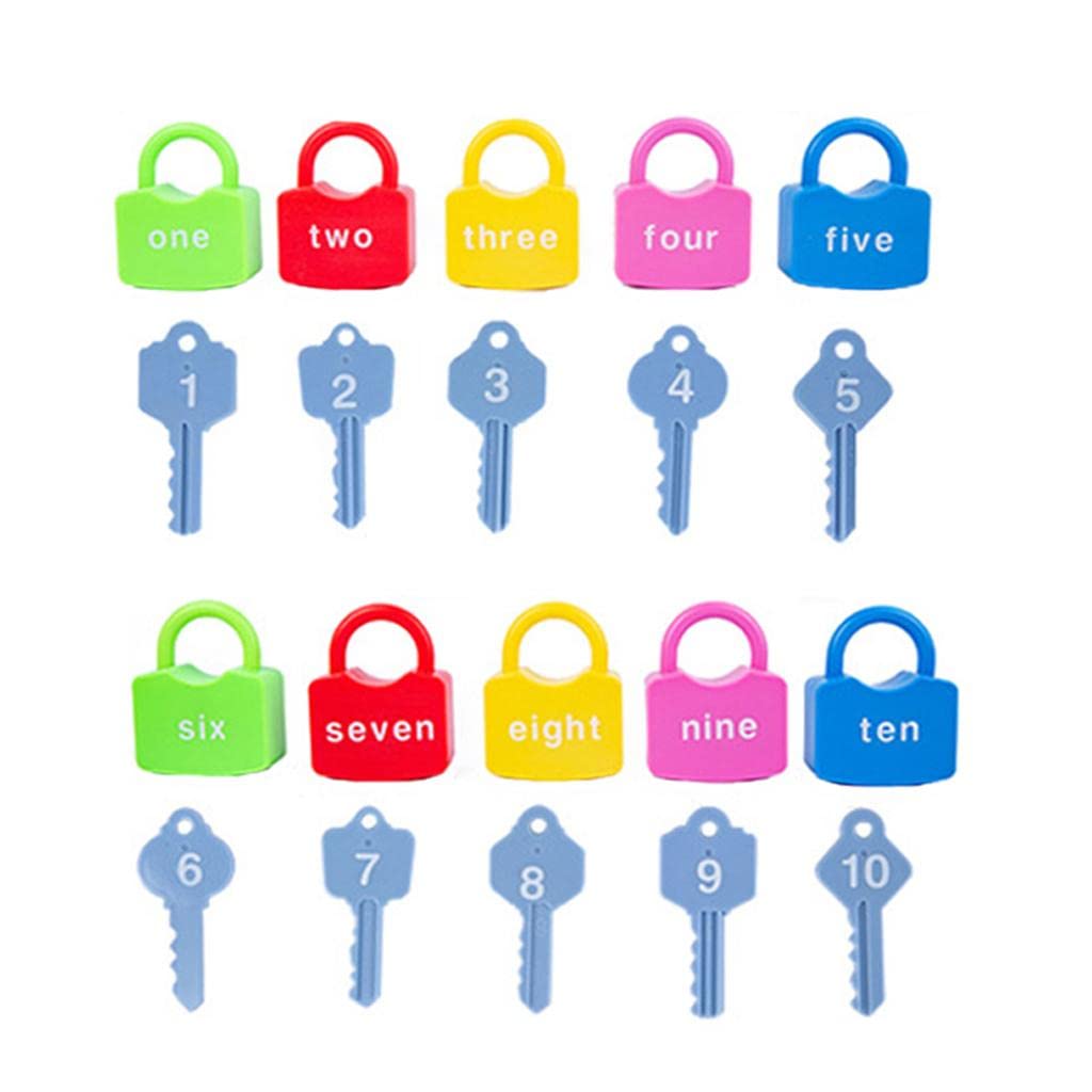 Calandis Baby Keys And Locks Set Kids Montessori Thinking Unlock Toy 10 Locks 10 Keys | Developmental Baby Toys | Toys For Baby
