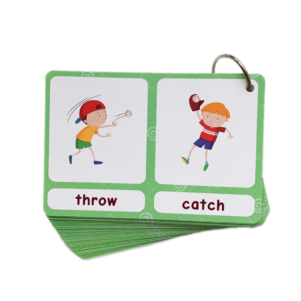 Richardy 100 Groups English Antonyms Flashcards Building Vocabulary Pocket Cards Educational Learning Toys Pre-Kindergarten Clas