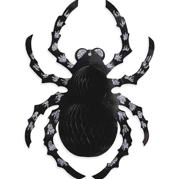 Black Spider Glitter Paper Hanging Decorations - 14 (1 Count) - Ideal Indoor Spooky Festive D  cor for Halloween and Themed Part