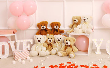 Morismos 14 Packs Bulk Teddy Bears, Small Teddy Bear Bulk Plush, Stuffed Bears Bundle For Girls Centerpiece Baby Shower 14In