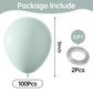 Kalor Pastel Green Green Balloons,100 Pcs 5 Inch Mini Matte Latex Balloons For Balloon Garland Arch, Birthday Decoration, Wedding Party, Baby Shower Decorations