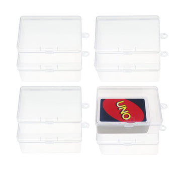 Plastic Uno Card Case Holder Designed For 112Pcs Classic Mattel Uno Card Game, High Capacity Playing Card Case Box Storage (No Cards) (Set Of 8)