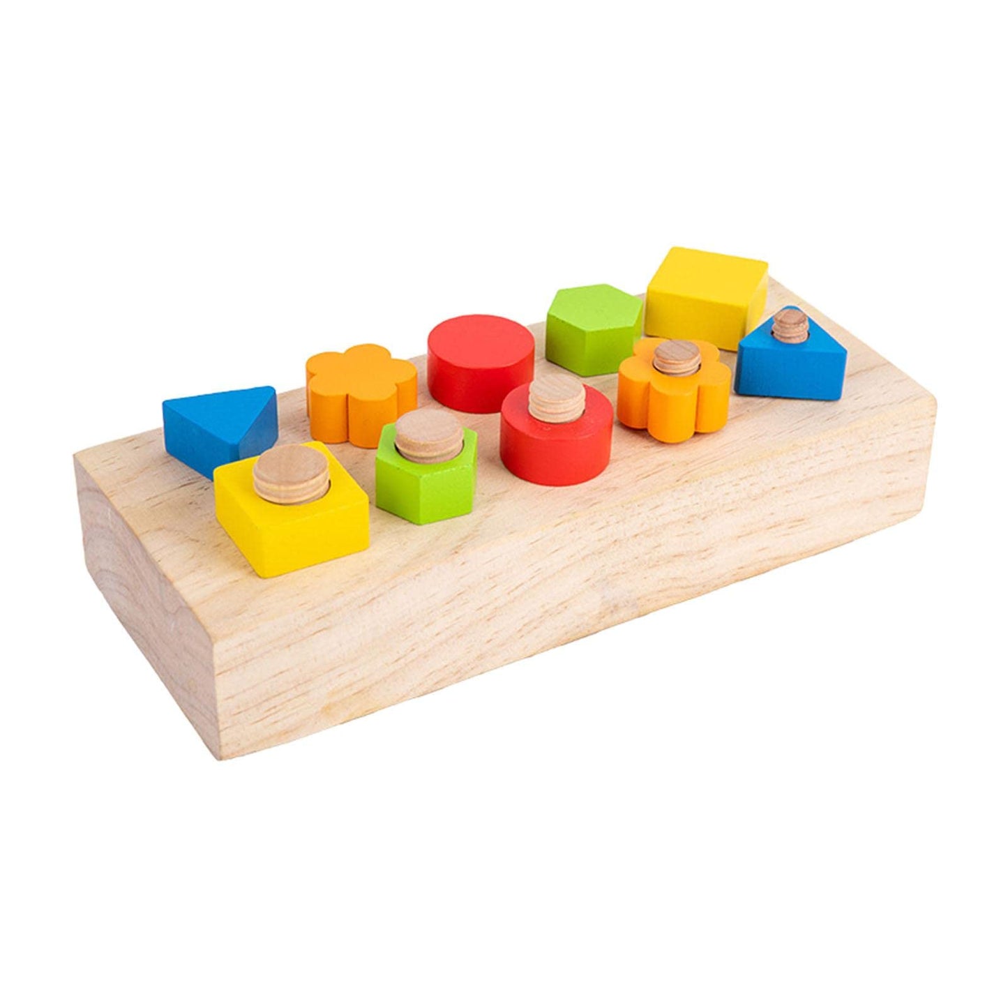 Calandis Montessori Wood Nuts And Bolts Board Fine Motor Skills Educational Toys | Wooden & Handcrafted Toys | Preschool Toys & 