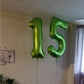 Paticool 40 Inch Green Number Balloon 5, Large Number Foil Balloons Mylar For Girl Boy Birthday Party Celebration Decorations Su