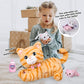 Plush Cat Toy Nursing Stuffed Animal Set, Singing, Barking, Plush Kitty Mommy Cat with 2 Little Plush Baby Kittens Christmas and