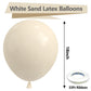 Bezente White Sand Balloons 18 Inch - 30 Pack Large Thick Sand White Balloons Big Round Cream Latex Balloons For Birthday Weddin
