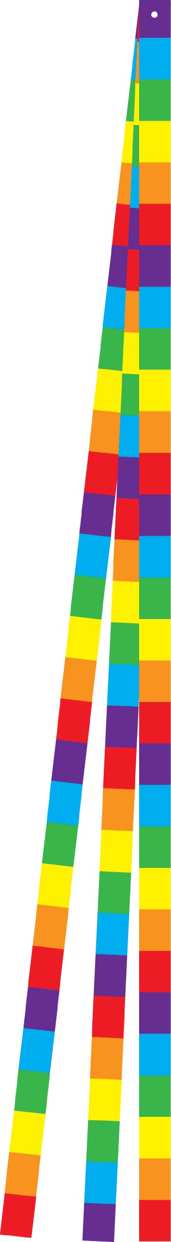 In The Breeze Rainbow Stripe Kite Tail Set,2' W X 15' H,2914