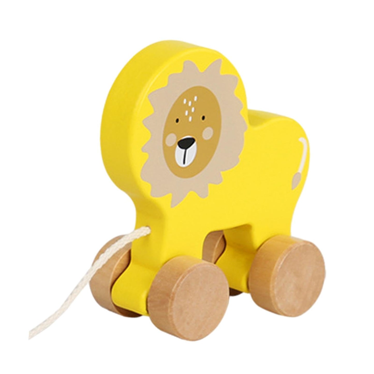 Merishopp Pull Along Walking Toys Developmental Toy Cartoon Montessori Toys Boys Girls Lion