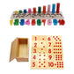 Ecomistiq Wooden Montessori 110 Number Puzzles Numbers Match & Count Educational Toy| Handcrafted Toys| Preschool Toys Pretend 