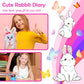 YOYTOO Rabbit Diary for Girls with Lock and Keys, Cute Bunny Journal Notebook for Kids, Plush Lock Diary with 160 Lined Pages fo