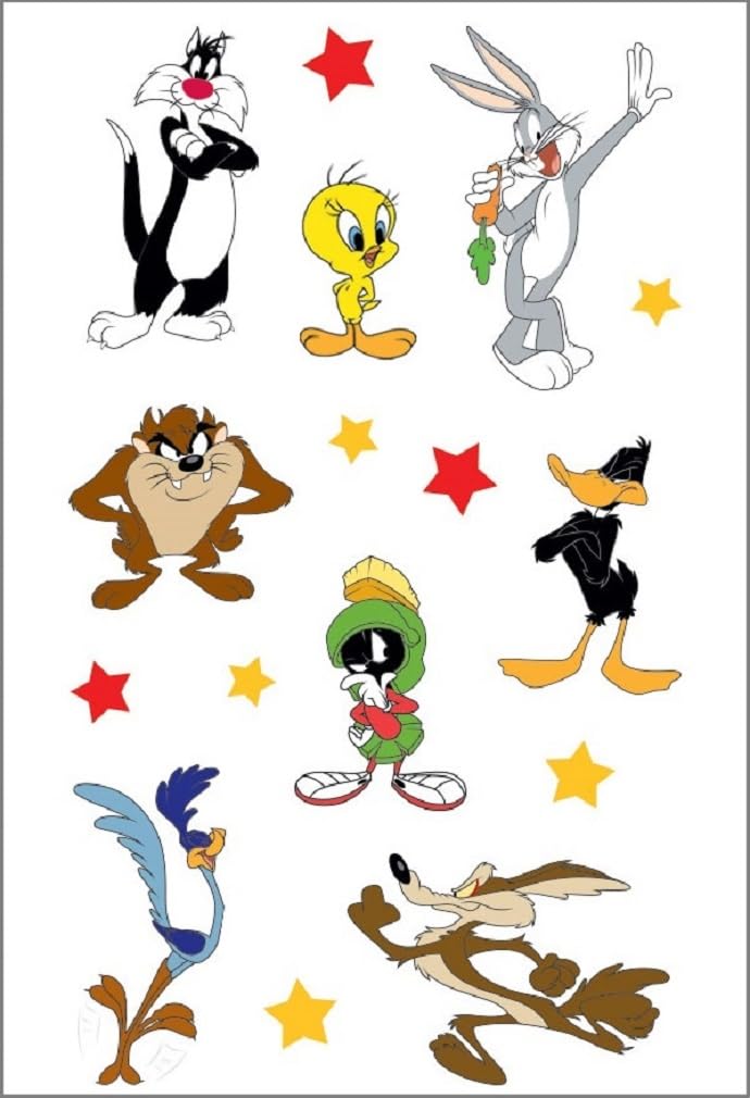 Playhouse Loony Tunes Bugs Bunny and Friends Pack of Three Perforated Sticker Half-Sheets - 3 Packs