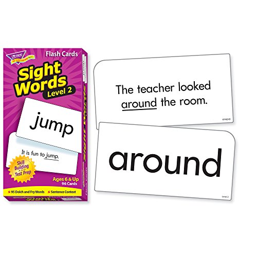 Trend Enterprises: Sight Words Level 2 Skill Drill Flash Cards, Dolch And Fry Words, Sentence Context, Great For Skill Building And Test Prep, 96 Cards Included, For Ages 6 And Up