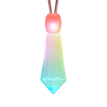 Set of 5 Mystic Crystal Light Up Necklaces with Color Change LED Pendant