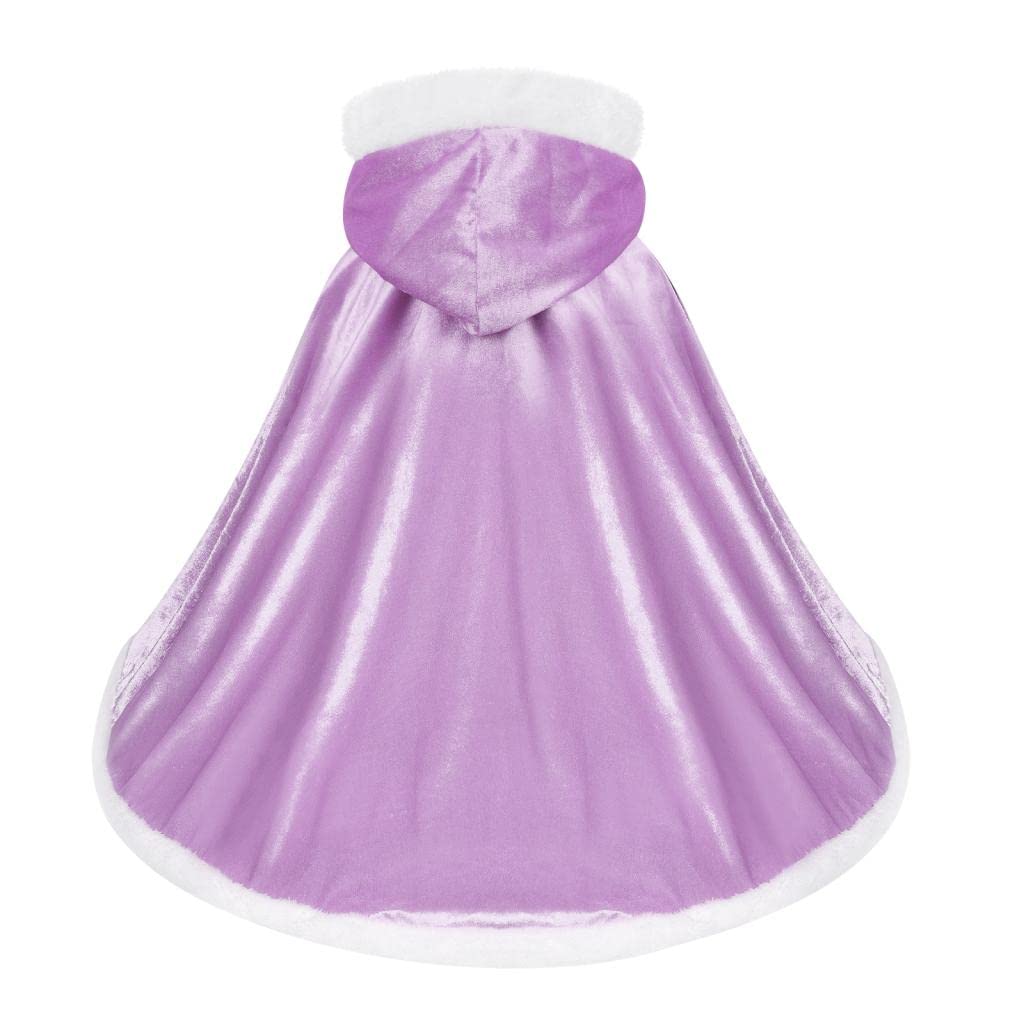 Visofayo Girls Dress Up Hodded Cape Toddler Costume For Princess Cloaks
