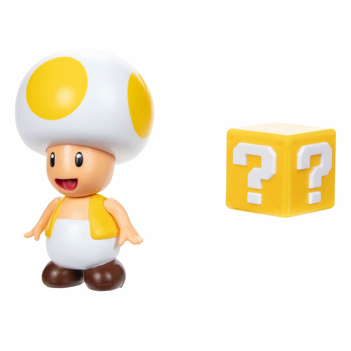 The Super Mario Bros. Movie World of Nintendo 4 Action Figure - Yellow Toad with ? Block