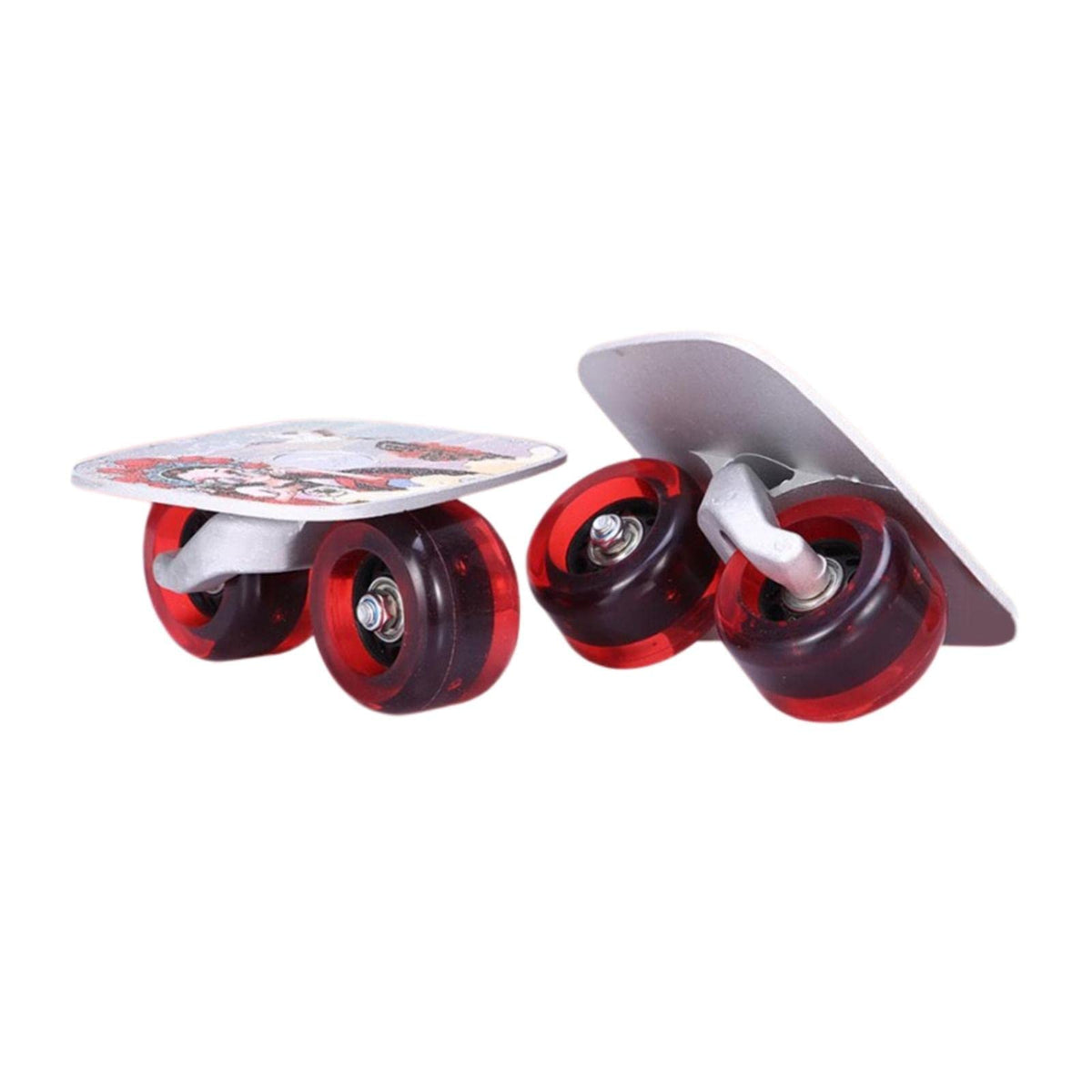 Ubersweet Roller Road Drift Skates Plate Outdoor Split Skateboard Red Black Wheels (54054593JEL)
