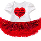 NPK COLLECTION Reborn Baby Doll Clothes Set - Red Cotton Tutu Dress, Headband & Shoes for 20-23 Inch Dolls