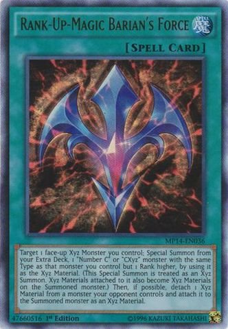 Yu-Gi-Oh! - Rank-Up-Magic Barian 'S Force (Mp14-En036) - Mega Pack 2014-1St Edition - Ultra Rare