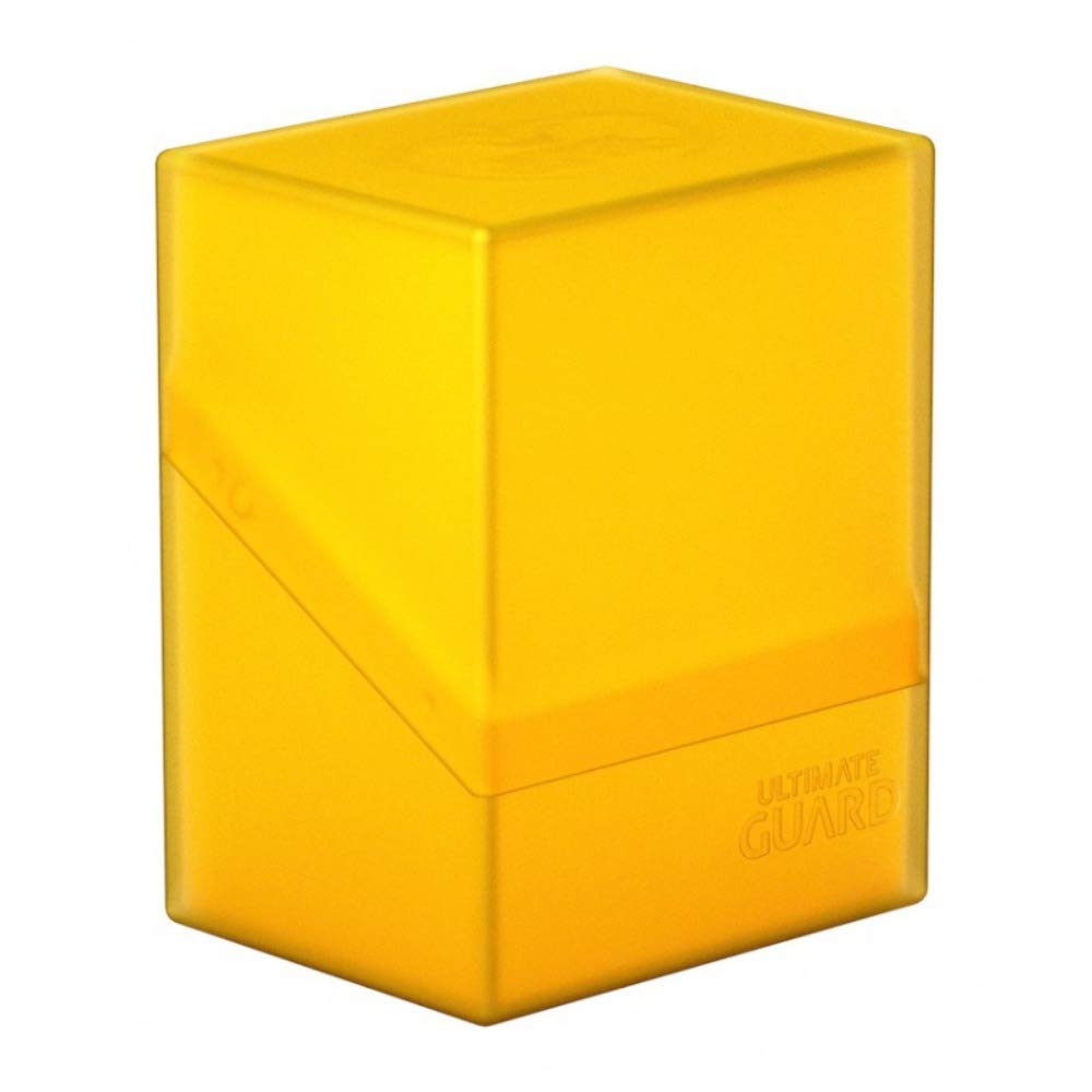 Ultimate Guard Boulder 80+, Deck Case For 80 Double-Sleeved Tcg Cards, Amber, Secure & Durable Storage For Trading Card Games, Soft-Touch Finish