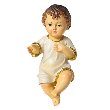 Baby Figurine Religious Decoration Baby Jesus Figurine, Resin Baby Jesus Figurine In Holy Cloth, Nativity Collectible Statue And