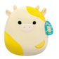 Squishmallows 11'' Dagmar The Lemon Cow Plush Toy, Yellow, White