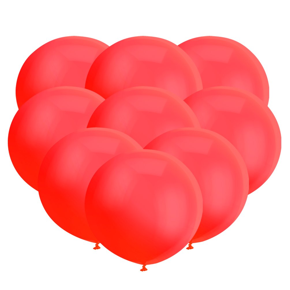 24Ct/Pack Giant Red Balloons - 18 Inch Latex Thick Balloons For Valentine'S Day, Birthday, Wedding, Festival, Event, Carnival Decorations