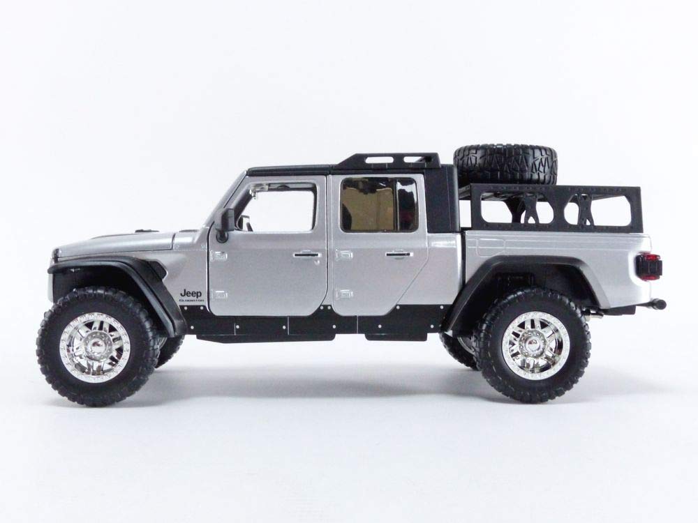 Fast & Furious F9 1:24 2020 Jeep Gladiator Die-Cast Car, Toys For Kids And Adults,Silver