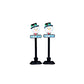 Lemax Spooky Town Snowman Street Lamp, Set Of 2 #34640