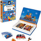 Janod Magnetibook 69 Pc Magnetic Racers Vehicle Game - Ages 3+ - J02715