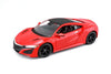 Maisto 2018 Acura Nsx Red With Black Top 1/24 Diecast Model Car
